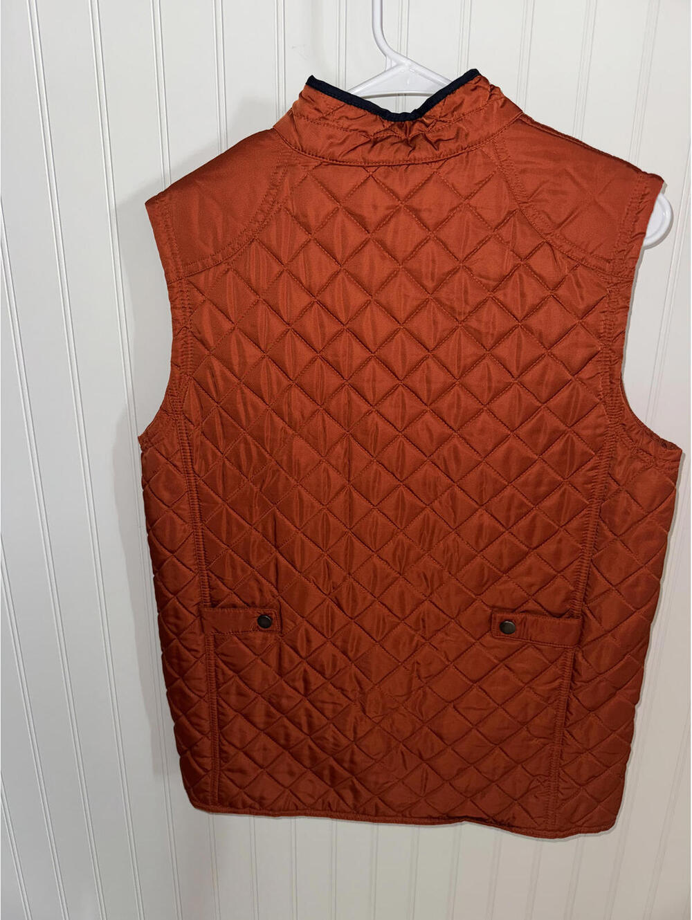 Class Club Quilted Orange Sleeveless Vest Jacket Size L - Picture 2 of 3